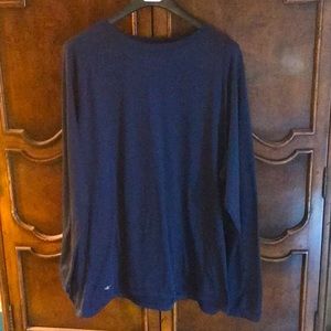Men’s Adidas 3XLT tall navy long sleeved athletic tee, very good condition
